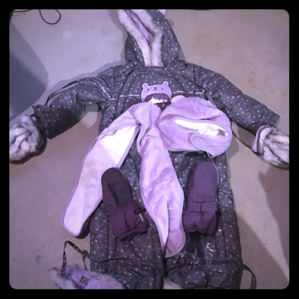 Souris mini snowsuit and accessories 18-24m